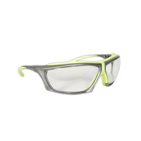 Magid Zircon Plus, Safety Glasses, Anti-Fog, Clear Lens, Grey/Yellow Frame, 1 PR Y770HVAFC